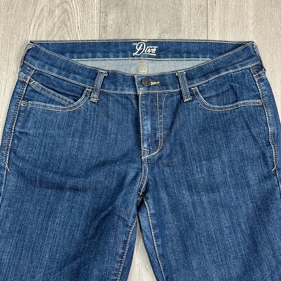 Womens Old Navy Diva 8 Medium Jeans Low Rise Denim Navy Blue Straight Stretch - Picture 5 of 13